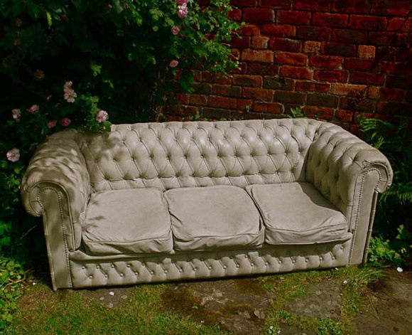 Concrete Chesterfield Sofa.