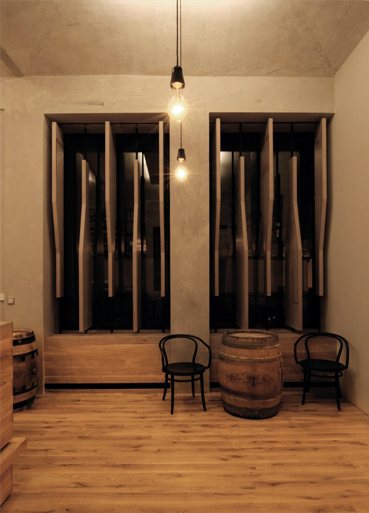 Red Pif Restaurant and Wine Shop by Aulík Fišer Architekti.
