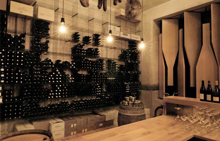 Red Pif Restaurant and Wine Shop by Aulík Fišer Architekti.
