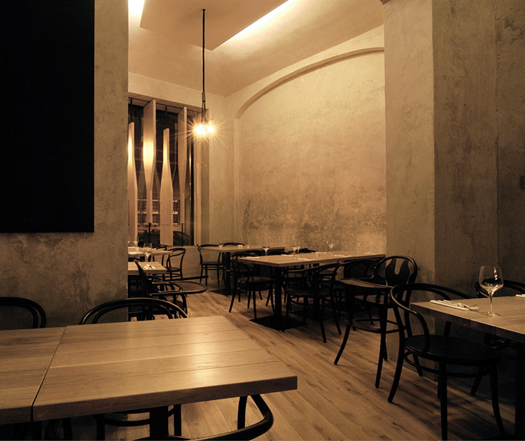 Red Pif Restaurant and Wine Shop by Aulík Fišer Architekti.