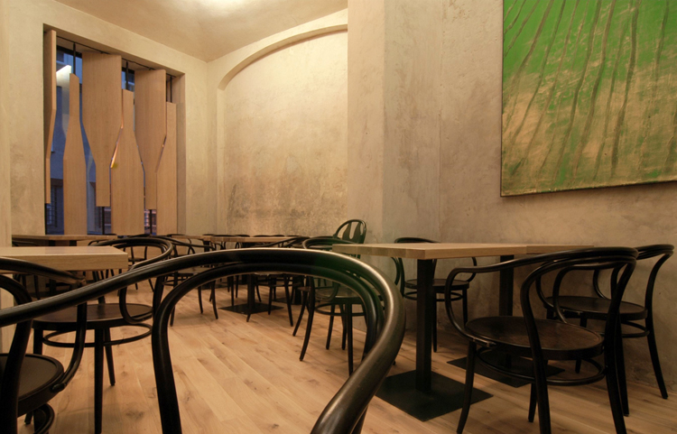 Red Pif Restaurant and Wine Shop by Aulík Fišer Architekti.