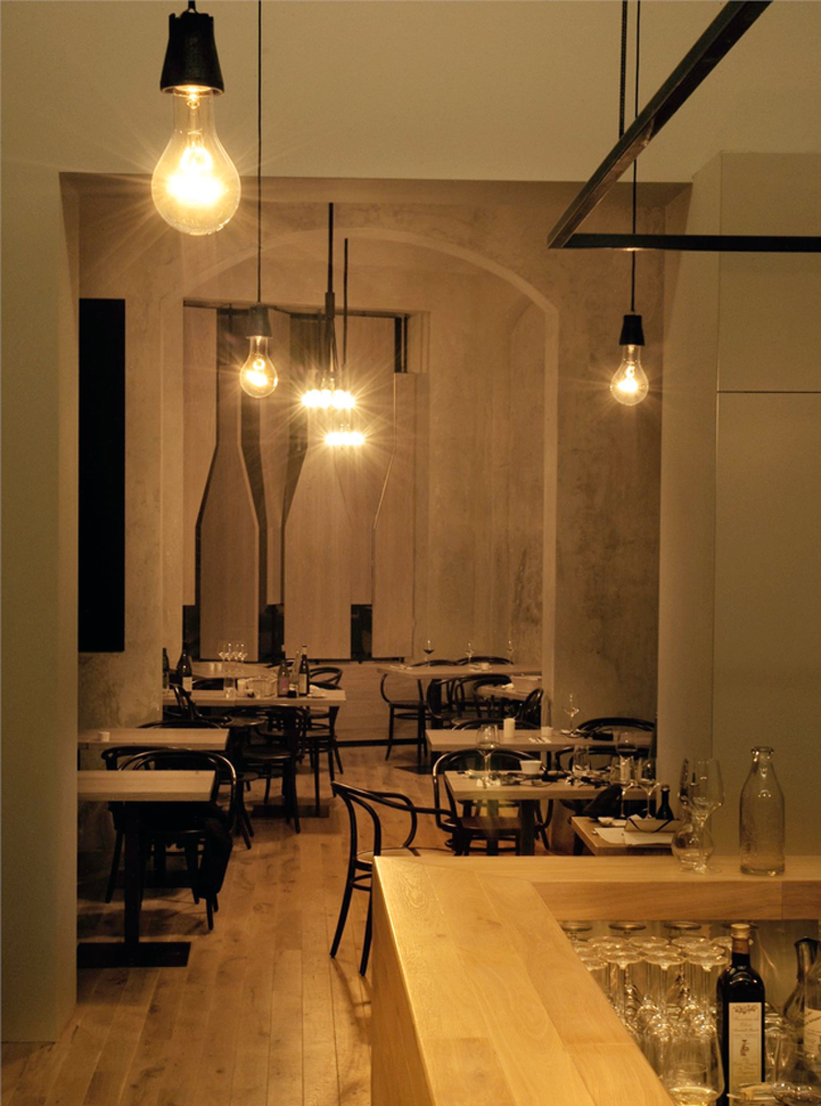 Red Pif Restaurant and Wine Shop by Aulík Fišer Architekti.
