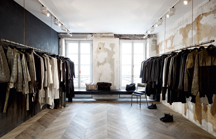 Damir Doma Store in Paris by March Studio.