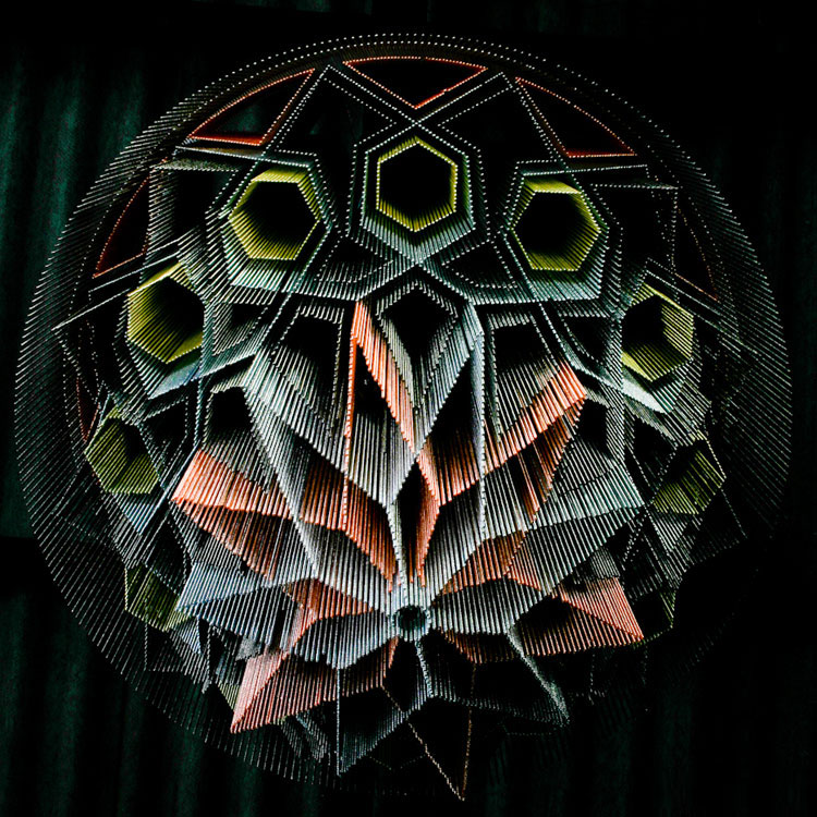 Mandala No1 - Stainless Steel & Ball-chain Chandelier by Willowlamp.