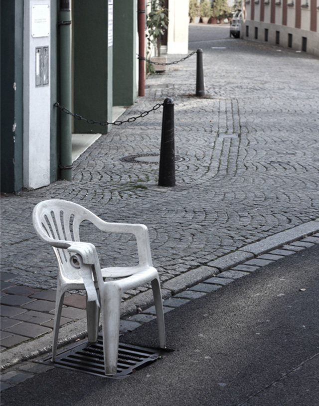 Monobloc Chair Sculptures by Bert Loeschner, via Yellowtrace. Monobloc chair urban toilet