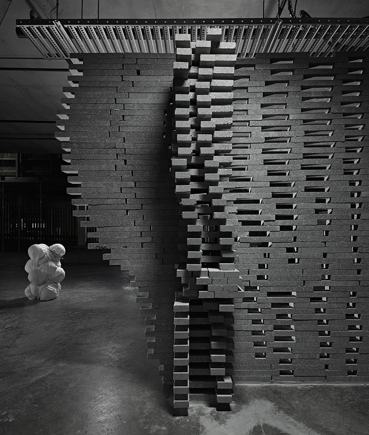 Move-in Showroom in Melbourne by Elenberg Fraser, via Yellowtrace. brick wall details