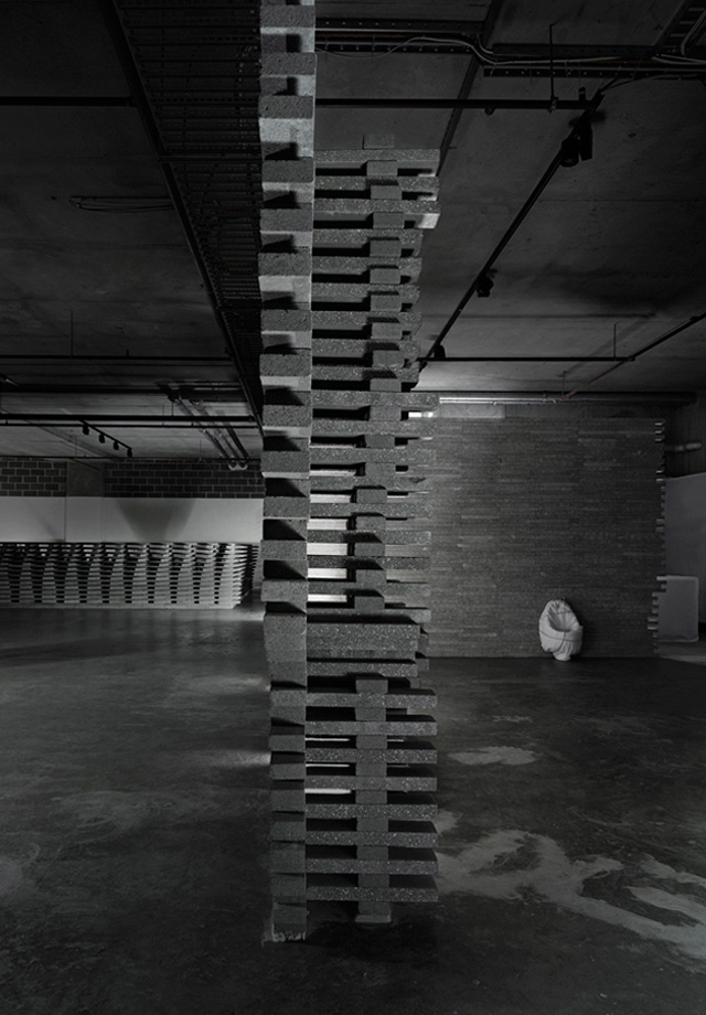 Move-in Showroom in Melbourne by Elenberg Fraser, via Yellowtrace. brick wall side view