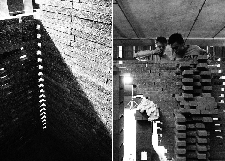 Move-in Showroom in Melbourne by Elenberg Fraser, via Yellowtrace. brick walls under construction