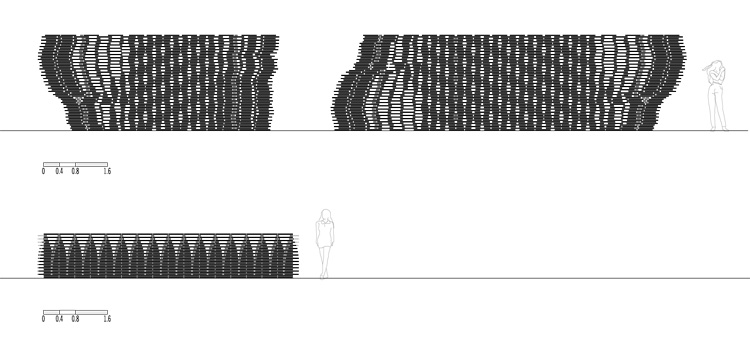 Move-in Showroom in Melbourne by Elenberg Fraser, brick wall elevations