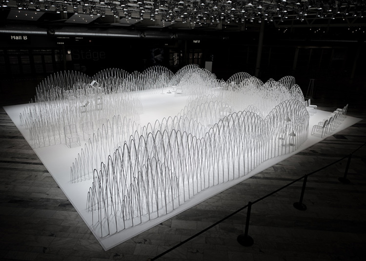 Snow-capped mountain installation by Nendo at Stockholm Furniture Fair | Yellowtrace.