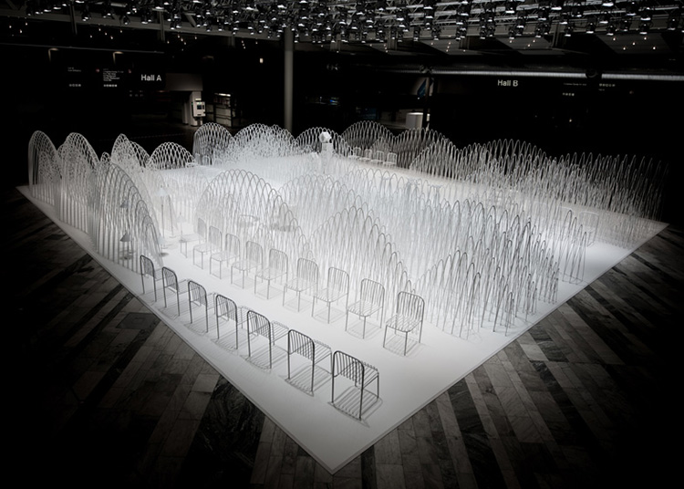 Snow-capped mountain installation by Nendo at Stockholm Furniture Fair | Yellowtrace.