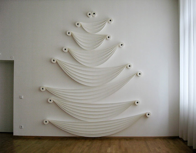 Toilet Paper Installation by Sakir Gökcebag, via Yellowtrace. Toilet Paper Installation, tree, Sakir Gökcebag