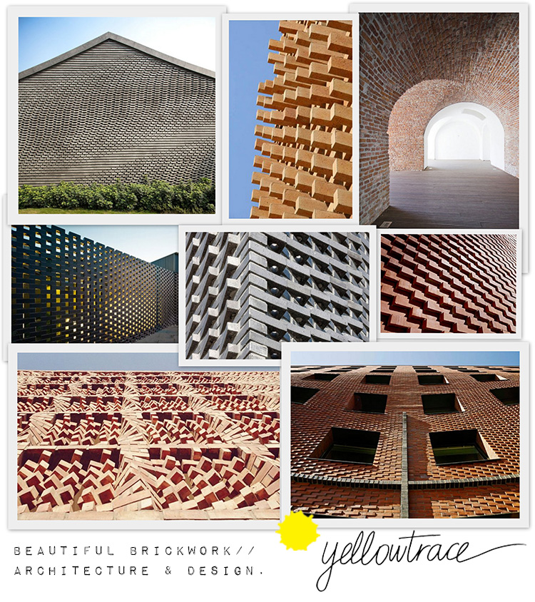 Brickwork Architecture and Design | Collage by Yellowtrace.