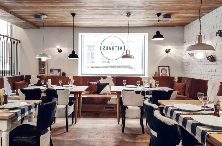 Althaus Restaurant by PB Studio and Filip Kozarski in Gdynia, Poland, via Yellowtrace. Althaus Restaurant, dining room