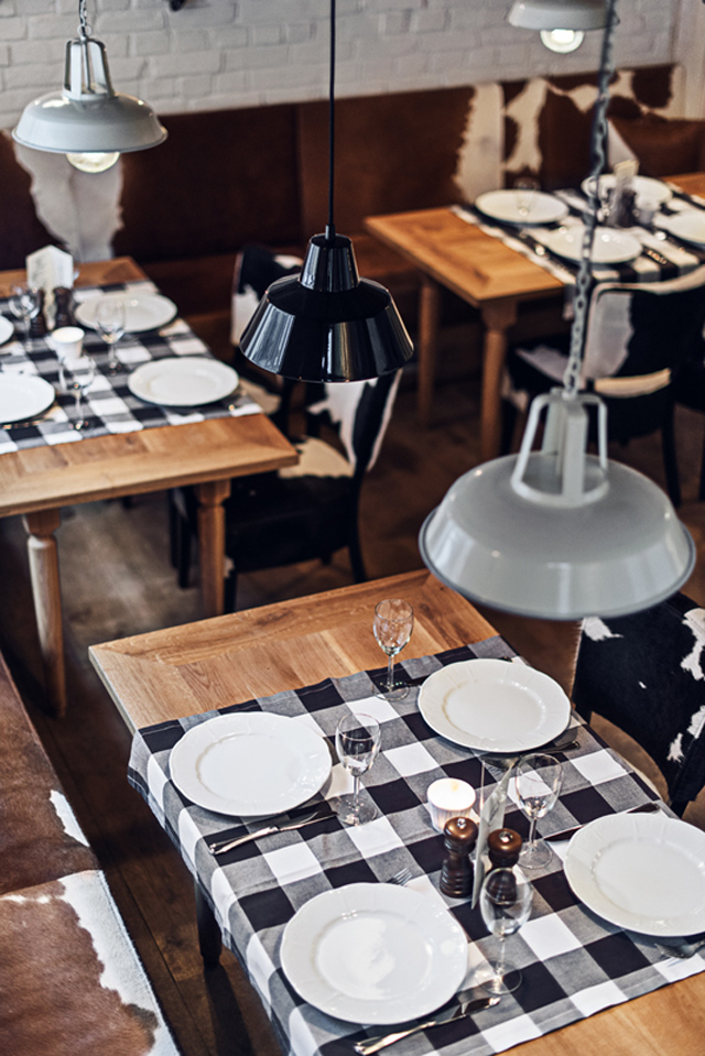 Althaus Restaurant by PB Studio and Filip Kozarski in Gdynia, Poland, via Yellowtrace. Althaus Restaurant, dining room details, vignettes, pendant lights