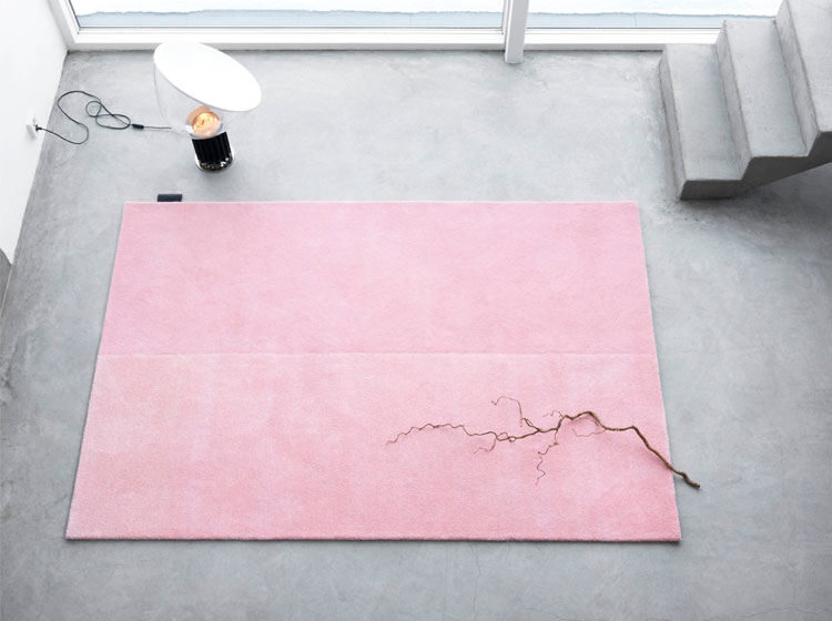 'Sense of Space' by Asplund // New Furniture Collection for 2013, via Yellowtrace. Asplund Furniture, rug, pink, concrete floor, product styling