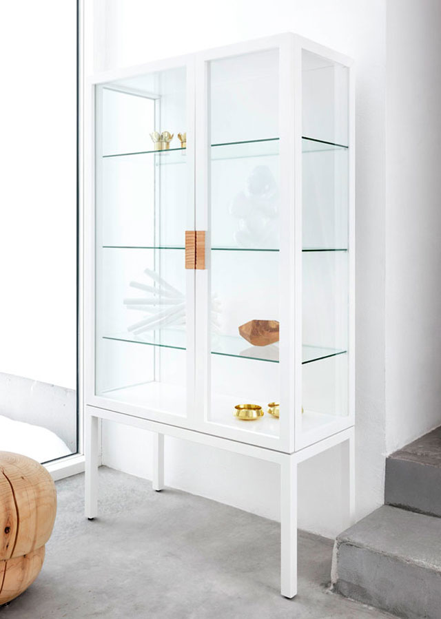 'Sense of Space' by Asplund // New Furniture Collection for 2013, via Yellowtrace. Asplund Furniture, FRAME glass cabinet, white, product styling