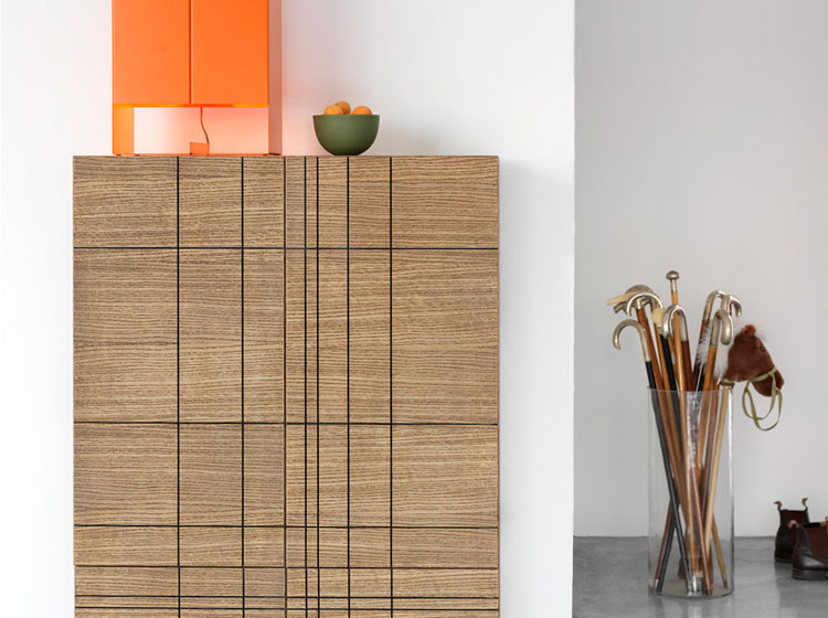 'Sense of Space' by Asplund // New Furniture Collection for 2013, via Yellowtrace. Asplund Furniture, KILT cabinet, timber, orange, product styling