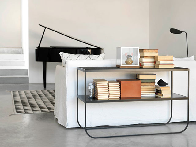 'Sense of Space' by Asplund // New Furniture Collection for 2013, via Yellowtrace. Asplund furniture, LUC top, black piano, white sofa, concrete floor, product styling