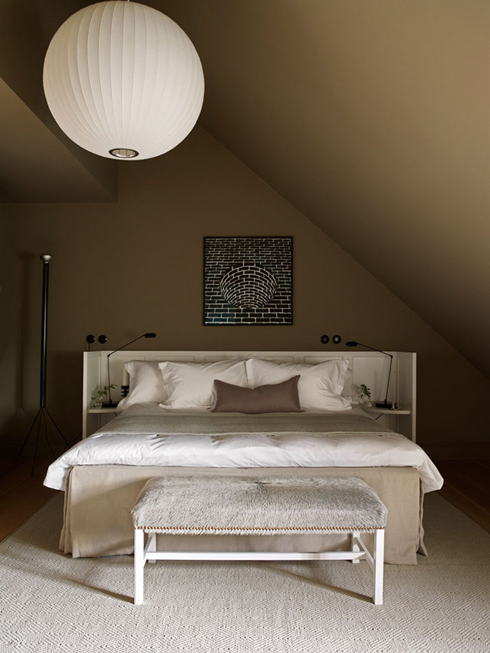 Ett Hem Hotel by Studio Ilse // Stockholm, Sweden, via Yellowtrace. hotel bedroom