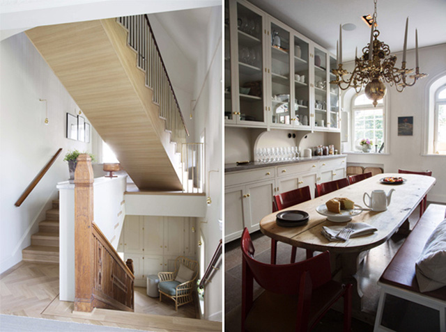 Ett Hem Hotel by Studio Ilse // Stockholm, Sweden, via Yellowtrace. hotel stair and dining room