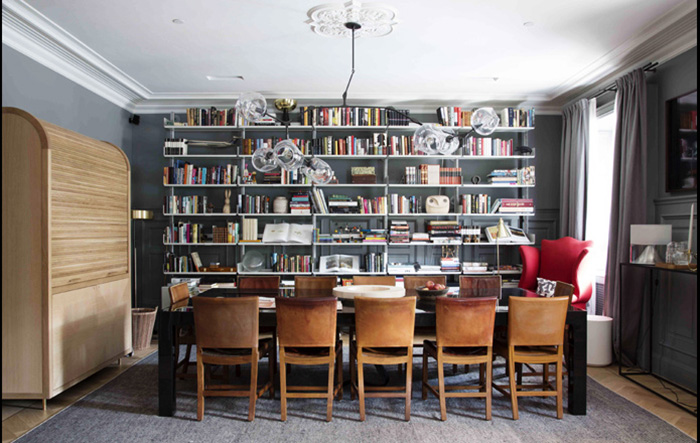 Ett Hem Hotel by Studio Ilse // Stockholm, Sweden, via Yellowtrace. ett hem hotel stockholm dining room and library