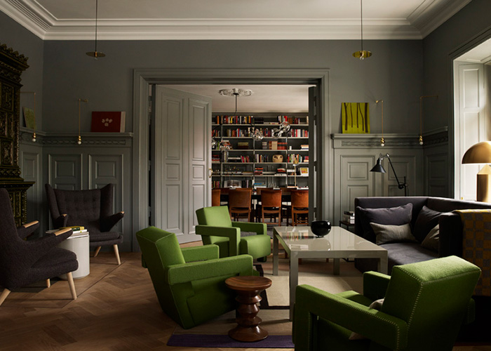 Ett Hem Hotel by Studio Ilse // Stockholm, Sweden, via Yellowtrace. Ett Hem Hotel lounge room
