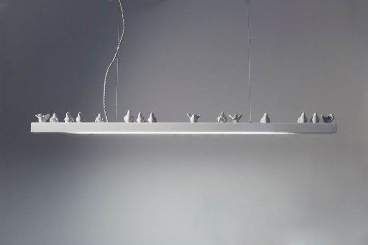 Lovely Linear Lighting // Design Trend, via Yellowtrace. Bird on Wire ceramic light by Giopato and Coombes