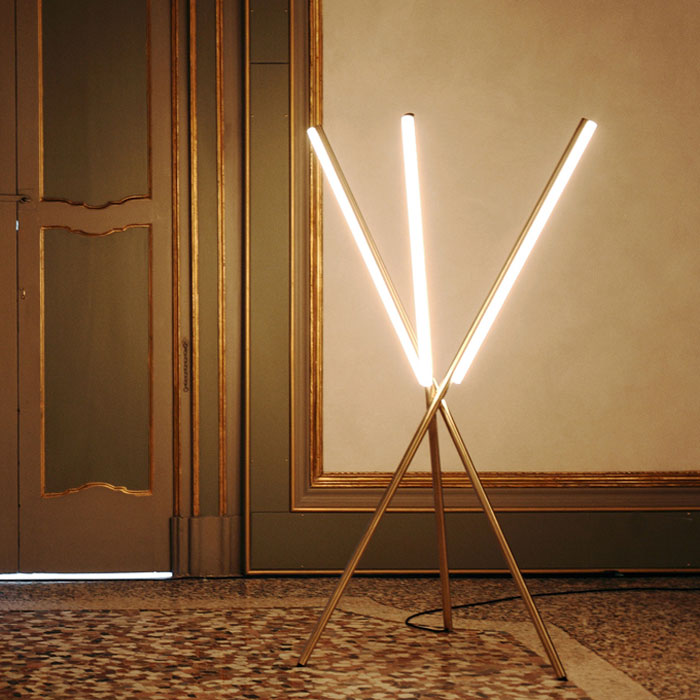 Lovely Linear Lighting // Design Trend, via Yellowtrace. Lit Lines floor lamp by Michael Anastassiades