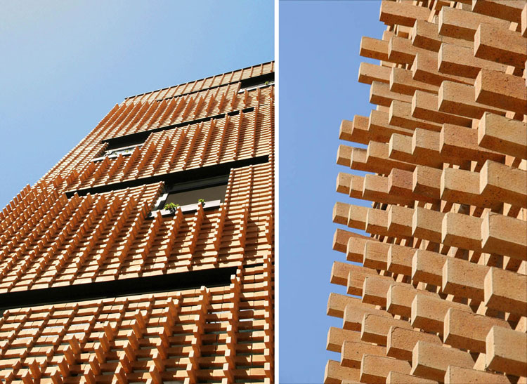 Brick Pattern House by Alireza Mashhadmirza // via yellowtrace Brickwork Architecture and Design