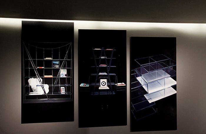 View of exhibition at Cassina Paris showroom / Karl Lagerfeld for Cassina | Yellowtrace. Karl Lagerfeld Photography for Cassina.