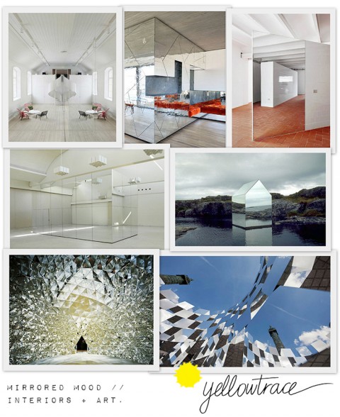 Mesmerising Mirrored Mood // Interiors & Art Installations.