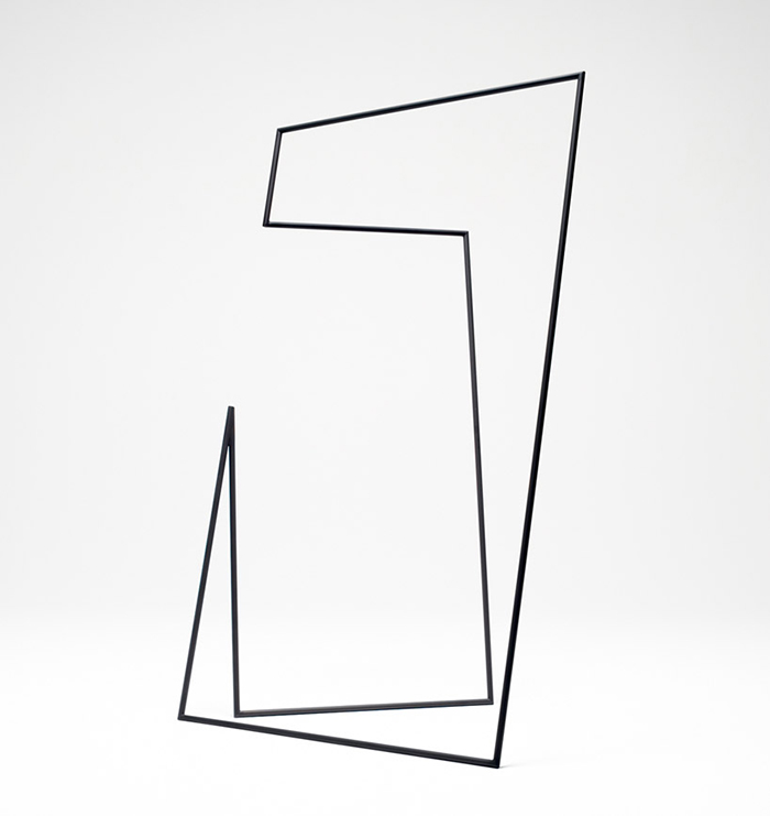 Thin black lines hanger rack by by Nendo | Yellowtrace.