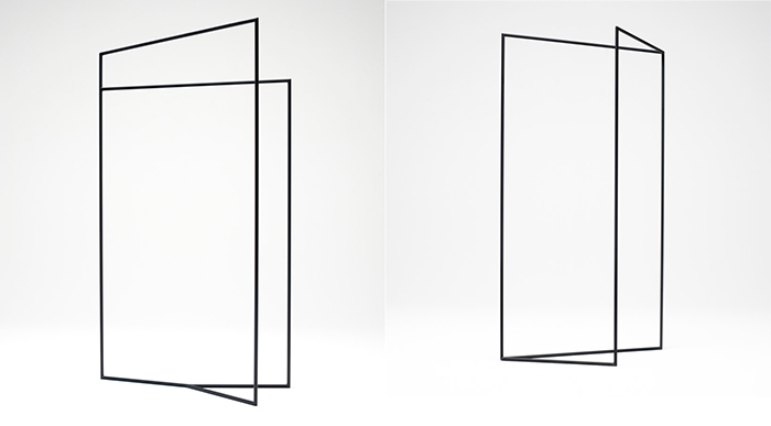 Thin black lines hanger racks by by Nendo | Yellowtrace.