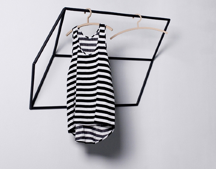 Tilt clothes rack by Tina Schmid | Yellowtrace.