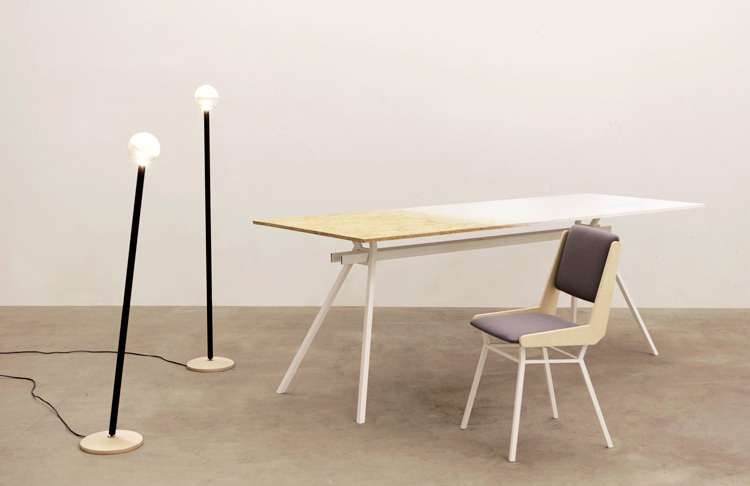 TOTO Lamp, JANUS Tabletop & EQUERRE Chair by Veronika Wildgruber at Salone Satellite 2013 | Yellowtrace.