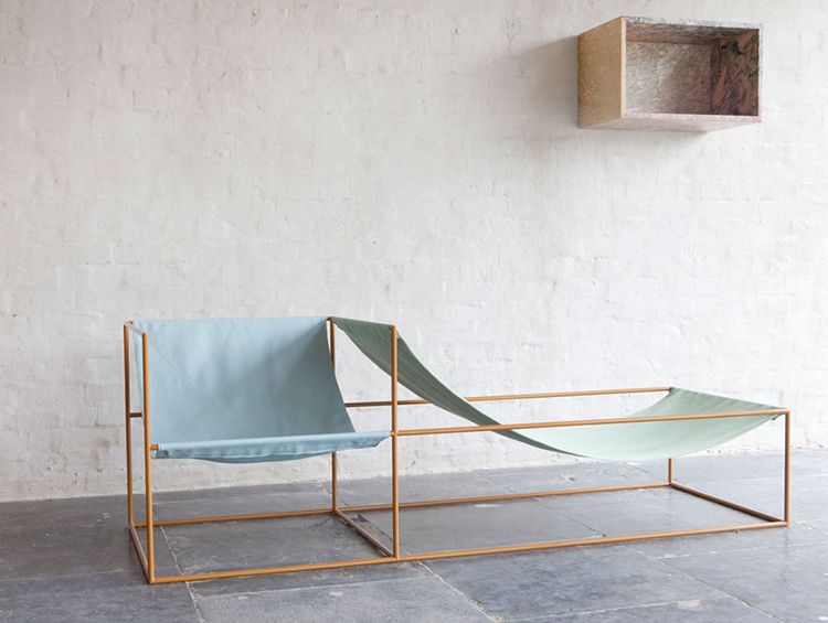 Muller van Severen seat in blue and green, Ventura Lambrate 2013 | Yellowtrace.