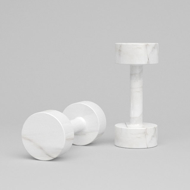 Olympic marlbe dumbbells by Josee Lepage & Guillame Sasseville | Yellowtrace.