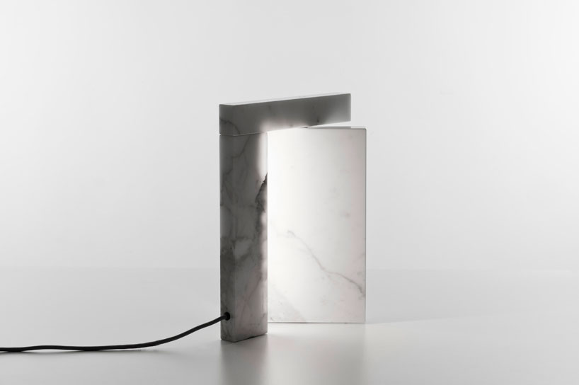 Precaria marble LED lamp by Brian Sironi | Yellowtrace.