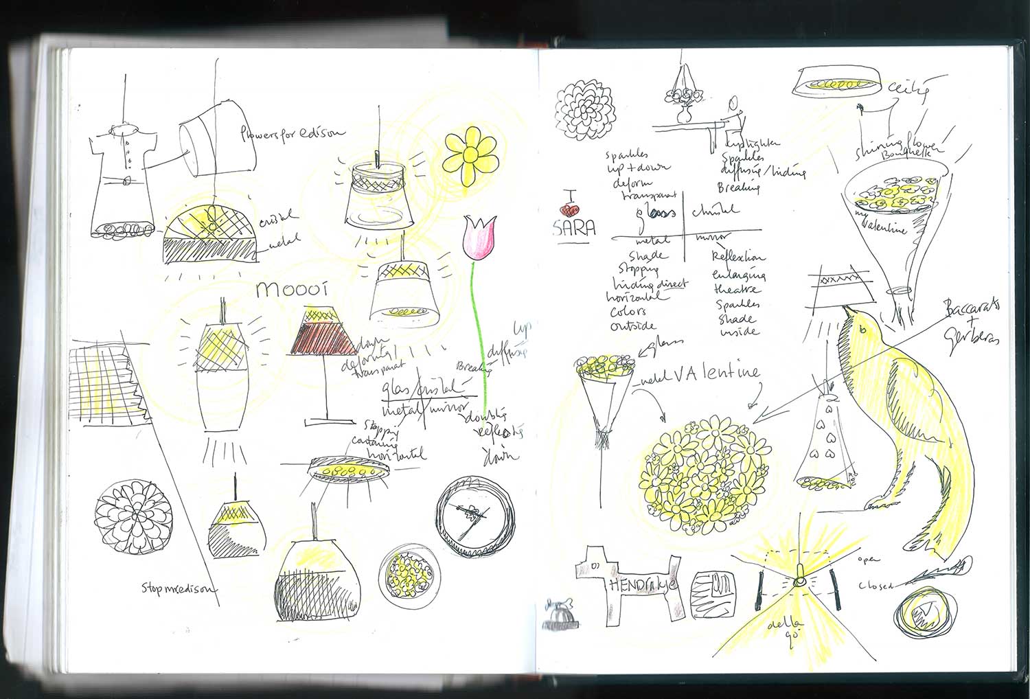 Valentine sketch by Marcel Wanders for Moooi | Yellowtrace.